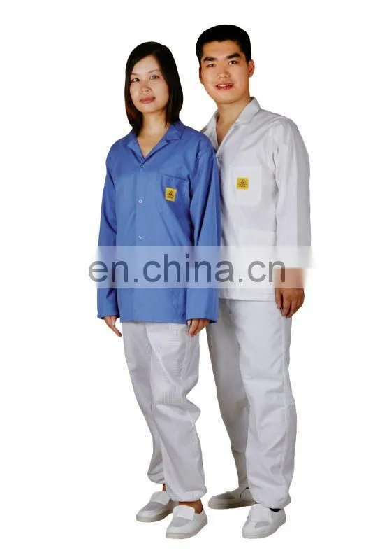 Cheap price electronic factory garment antistatic esd cleanroom esd standard 3/4 clothes