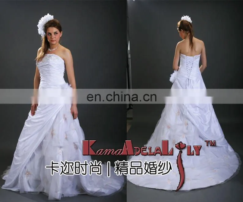 EB316 Perfect split layer Wedding dress appliqued beaded dresses