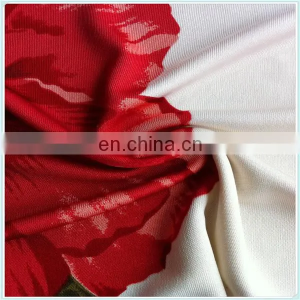 100%silk jersey fabric interlock printed silk knitted fabric
