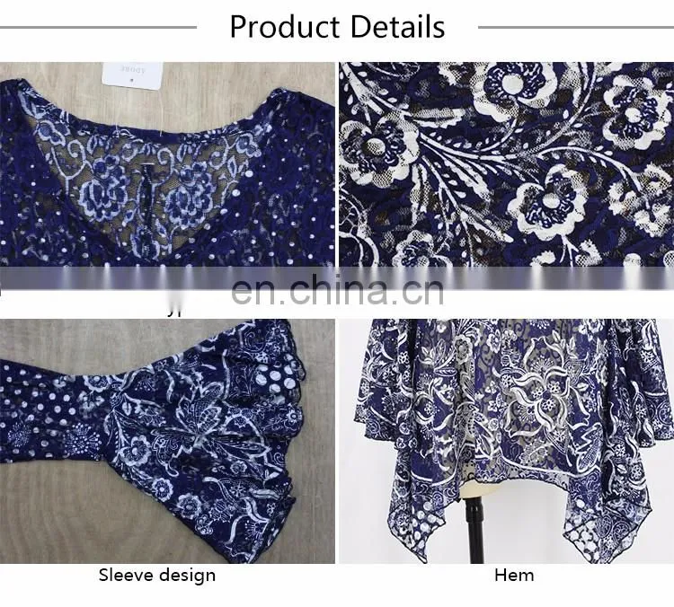 New Floral Patterns Printed Blouses Designs Fat Ladies