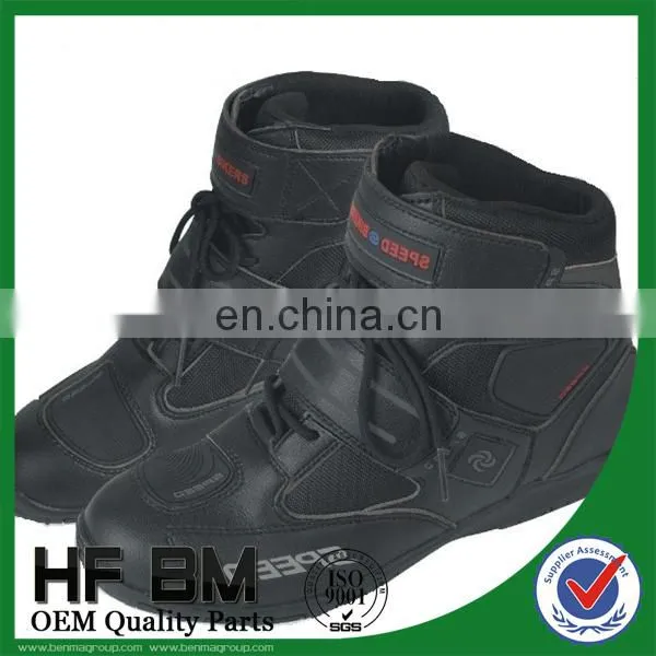 Good Price for Wholesale ! mens leather motorcycle racing boots (Black,white,red)