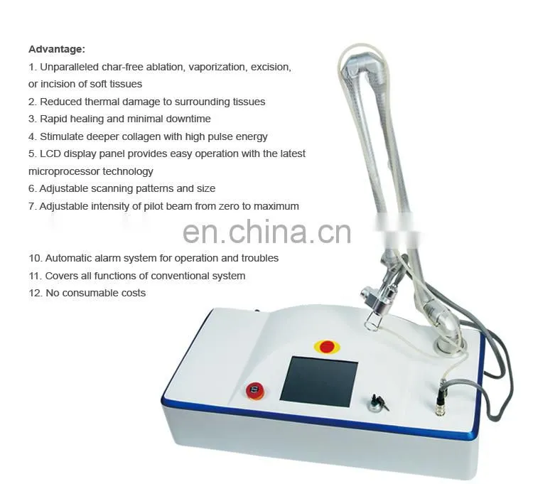 Good Feedback Fractional CO2 Laser Portable Medical Surgical Stretch Mark Removal Machine