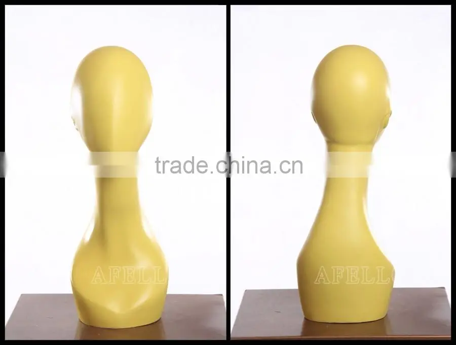 Yellow Head Mannequin Abstract Female head mannequin display hat model H1075