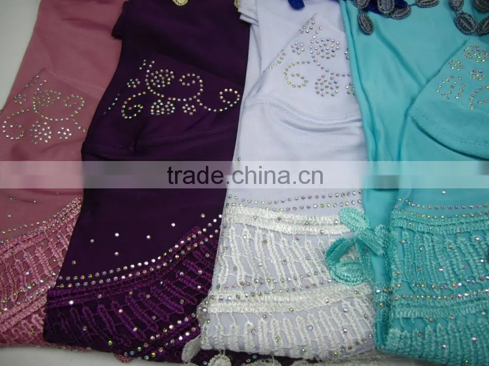 NEW 2016 spring islamic flower headscarf shawl fringe Applique HIJAB 12colors