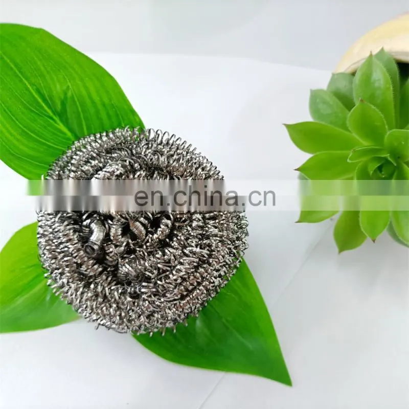 16g stainless steel 410 wire 0.13mm pot scrubber for kitchen cleaning