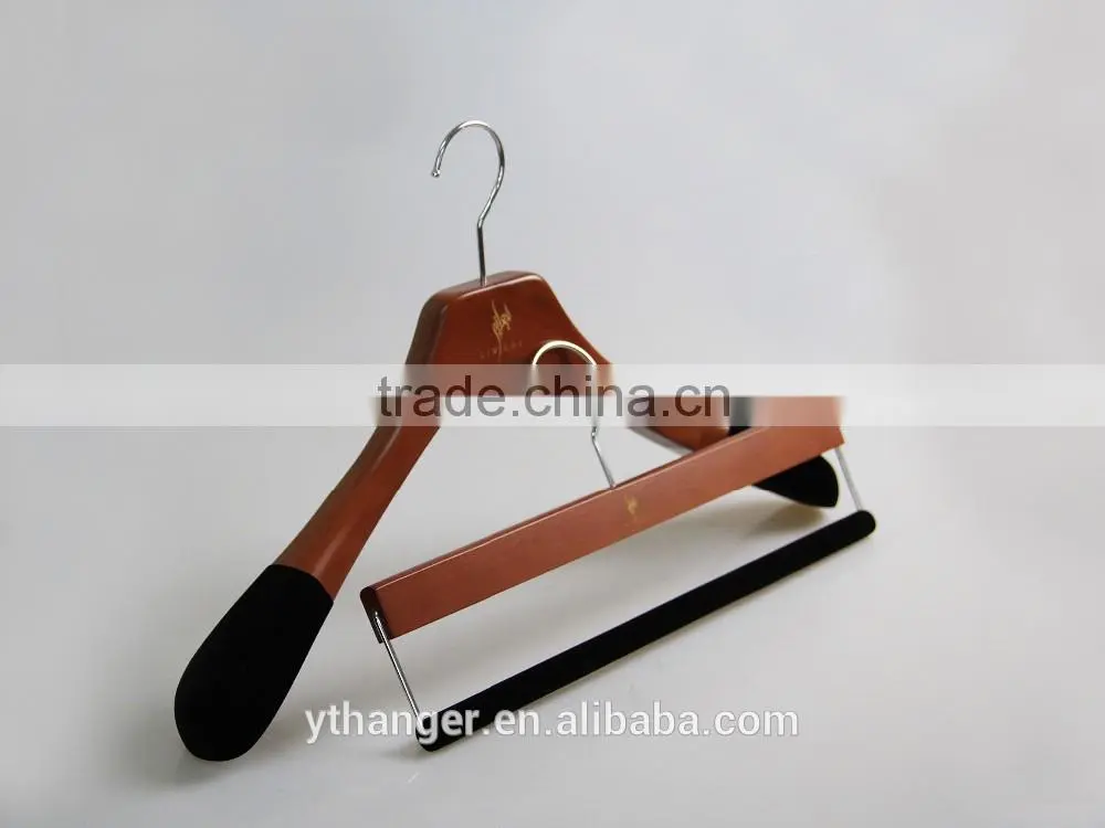 retro high quality wooden bulk hanger top hanger