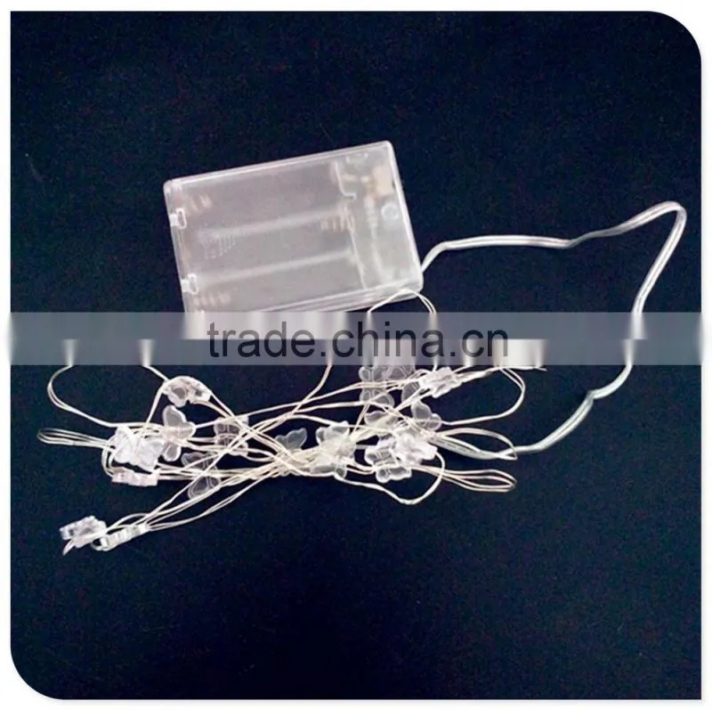 purple color small butteryfly copper wire battery operated led lights
