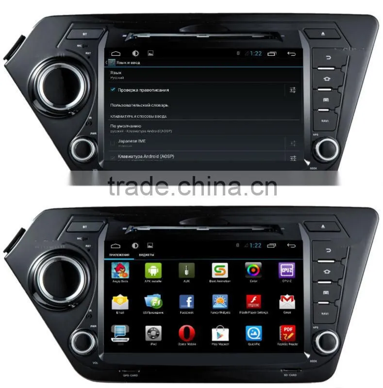 Car Factory 1024*600 screen Auto radio for Kia K2 RIO GPS 3G WIFI Android 4.2.2 CAR DVD GPS 3G WIFI FOR KIA K2 RIO 2011-2012