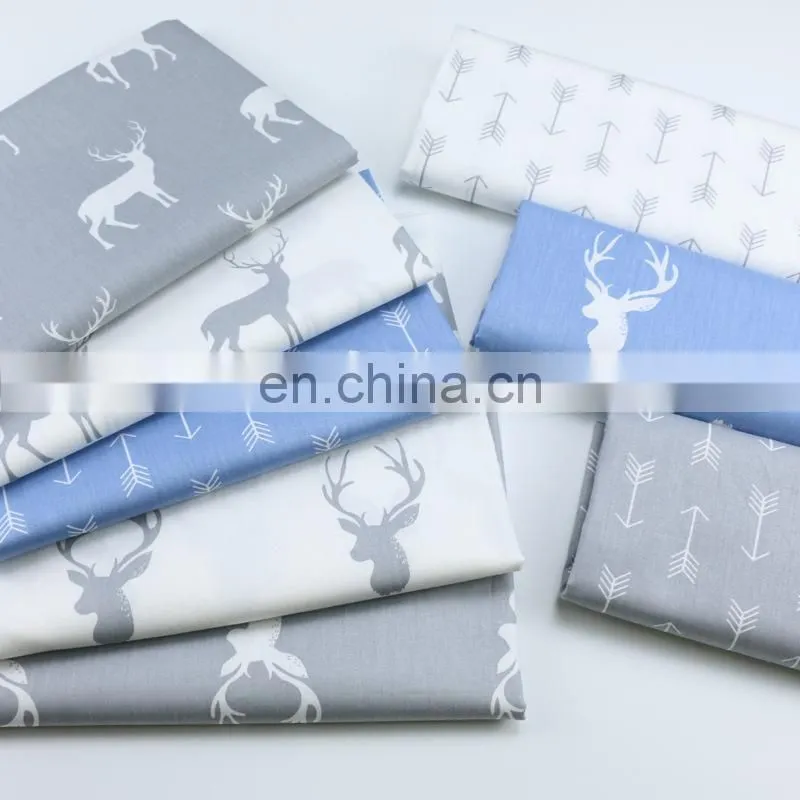 Cartoon Arrow Fox printed fabric Kindergarten baby quilt cover sheet cotton twill Nordic Instagram cartoon fabric