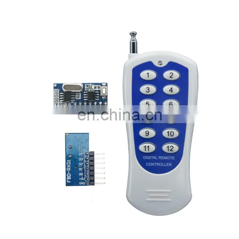12 button rf remote control Learning code ev1527 long range 1000meter
