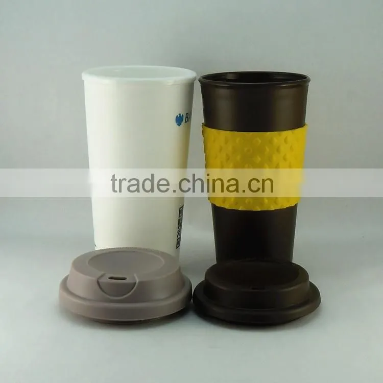 16oz double wall PP plastic dishwasher safe coffee mug
