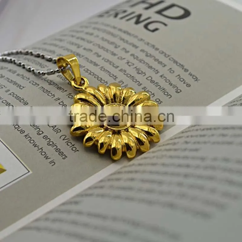 China Jewelry Wholesale Artificial Flowers Custom Pendant Gold