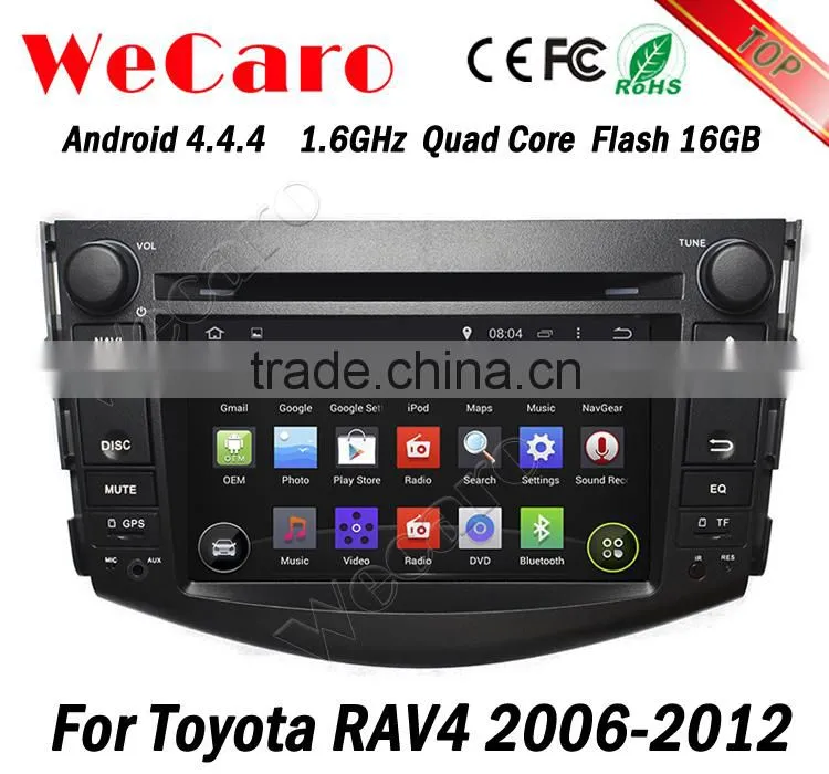 Wecaro WC-TR7015 Android 4.4.4 car dvd player quad core for toyota rav4 with android stereo tv tuner 2006-2012
