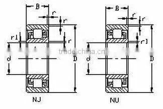 China Bearing Manufacturer Cylindrical Roller Bearing NU205M NU206 NU207EM NU208M