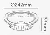 70-90lm/w 10W 20W 30W Epistar chip COB led downlights round recessed mounted