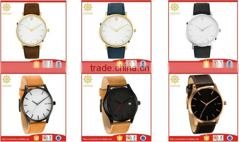 Unisex Stainless Steel Case Black Watch