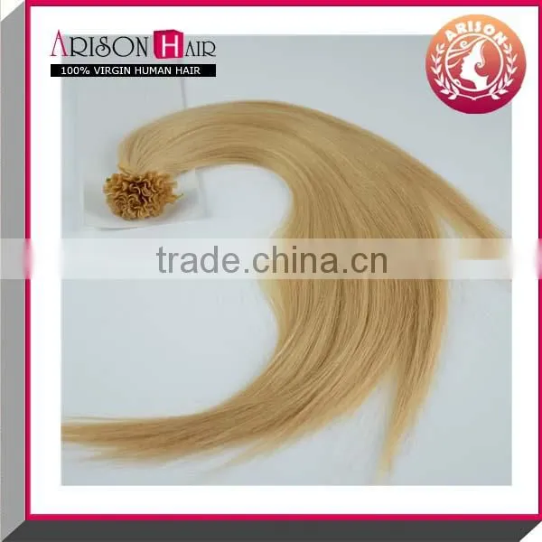 Color 16# Brazilian nail u tip hair extensions