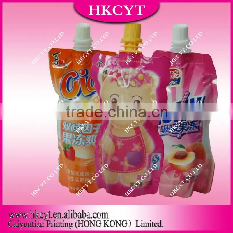 Liquid spout bags/ stand up pouch for juice/ baby food pouch