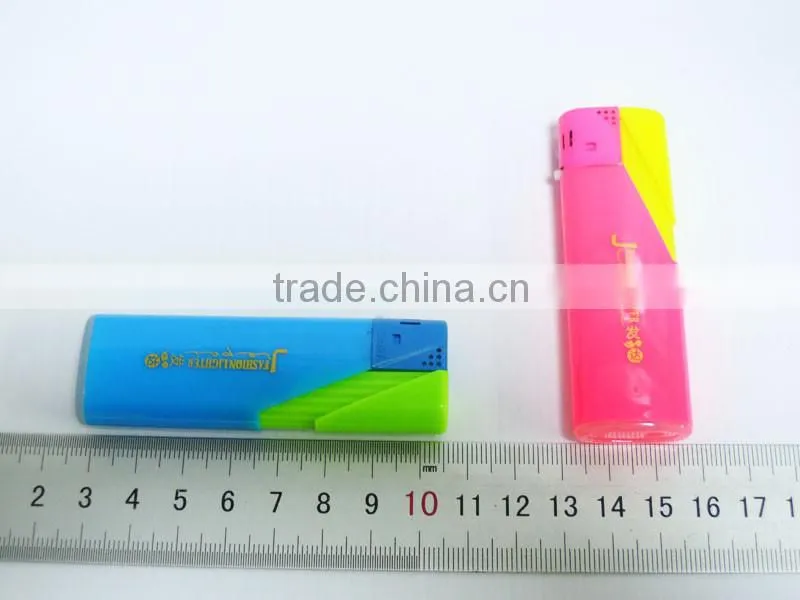 five solid color custom logo print plastic refillable electric wind proof cigar lighter
