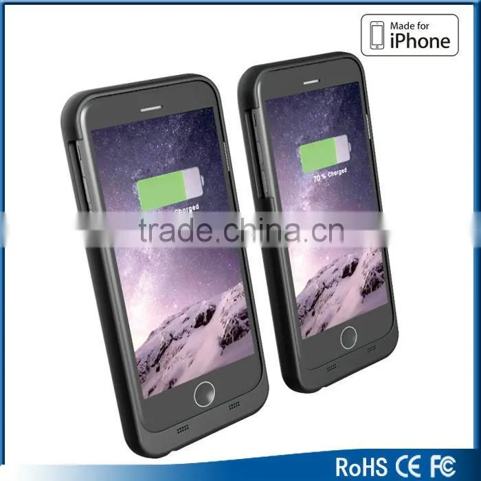 hot sell for iphone 6s battery case, silicone plastic battery case and phone case for iphone 6s