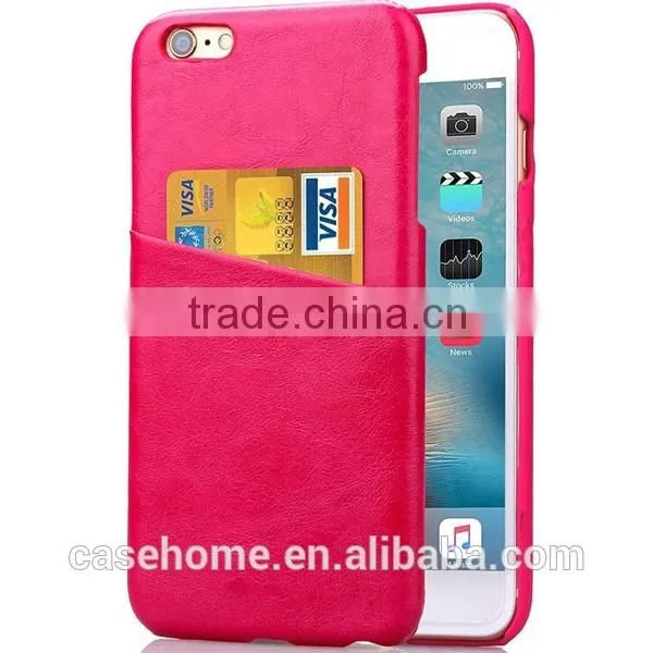 Card Holder PU Leather Back Cover Case for iphone 6 6s