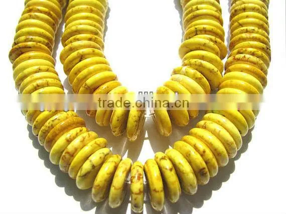 TB0425 Blue turquoise heishi beads,blue howlite rondelle beads