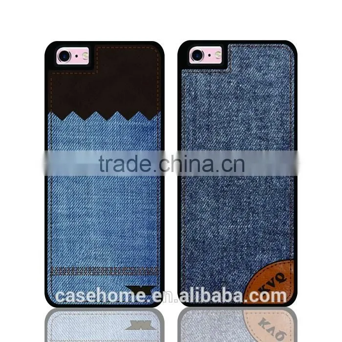 For iphone SE Mobile Phone Case Jean Back Hard Cover for iphone 7