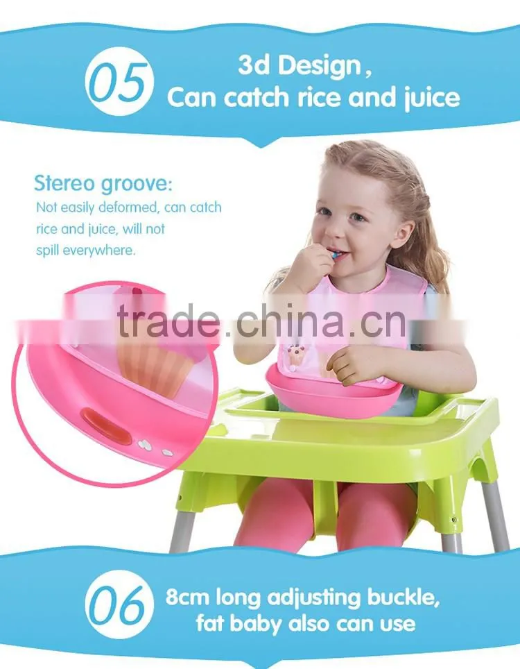 multi-functional colorful baby bib with cute design