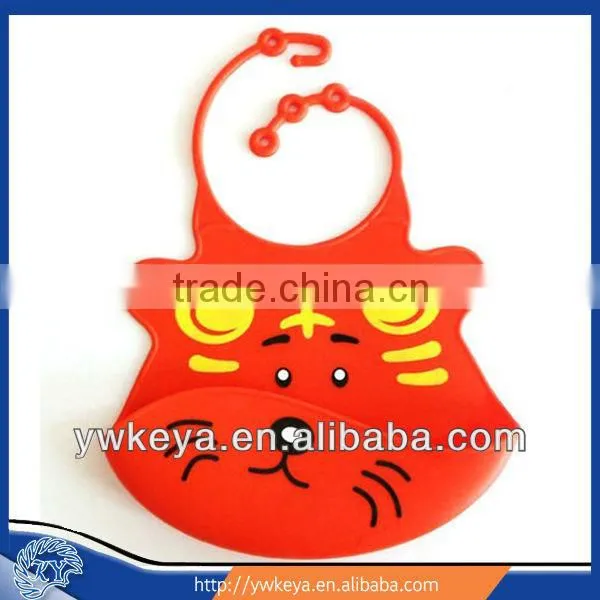 For sale Multi styles cartoon tiger high quality silicone bibs for baby