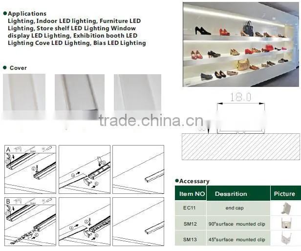 aluminium profile for led strips led power strip 110-240