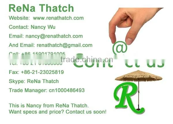 palm leaf style synthetic fibre thatch