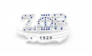 Wholesale vnistar zeta phi beta 1920 brooch girls' fancy greek pin jewelry in normal size high quality