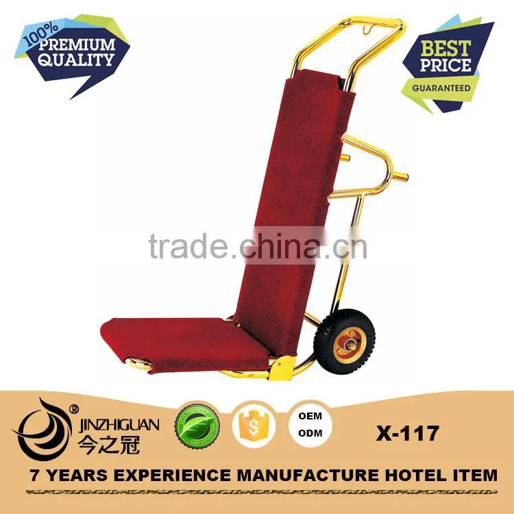 Heavy load capacity hand trolley,foldable hotel baggage trolley(X-117)