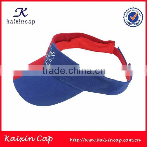 2015 OEM wholesale promotional 100% cotton printing long bill visor hat