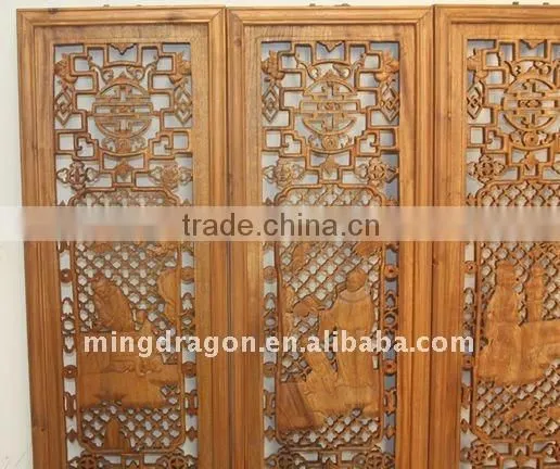 Antique Chinese Hand Carved Panel