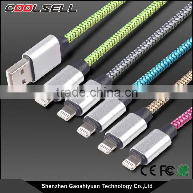 Classical Braided MFi usb cable MFi Certified Charging and Syncing usb data cable for iPhone 6s