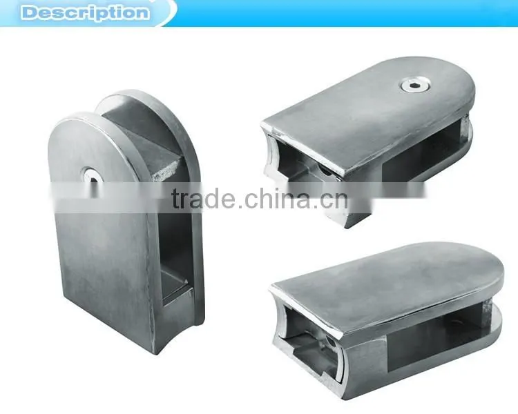 Metal clips fasteners for glass