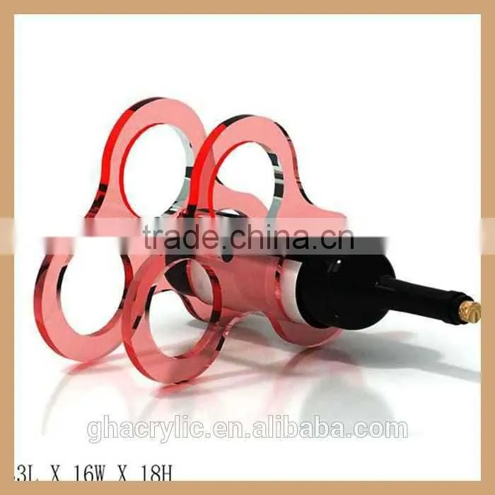 whole sale customized acrylic wine display rack for wine