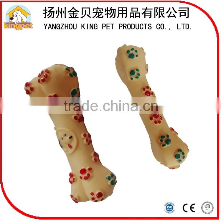 China supplier delicated portable dog training toy squeaky rubber bone