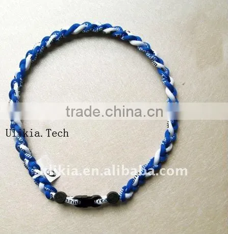 2011 Hot selling titanium braided necklace with 55colors