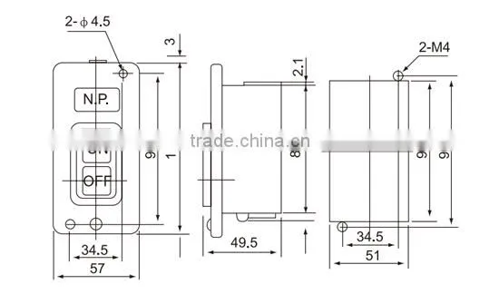 CNTD Brand Switch Best Product for Import Panel Type 15A/30A Power Push Button Switch CBSS-315/330