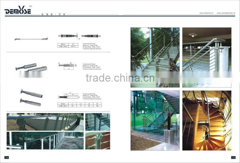 Swimming Pool Handrail With Stainless Steel Railing Glass Clip
