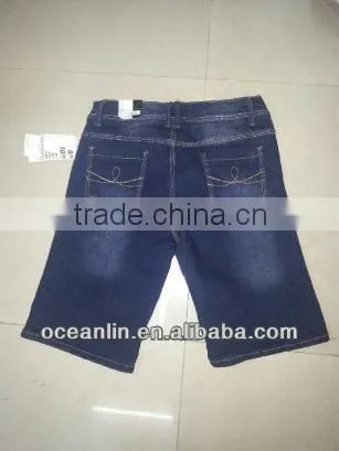 New design short jeans pants for lady