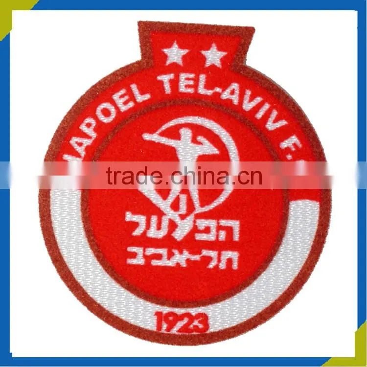 China manufacturer fashion wholesale customized football 3d flock patch