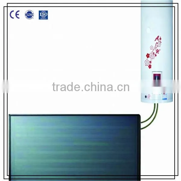 blue flat panel split system solar water heater