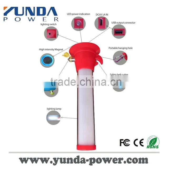 All in one Multi-functional Emergency Car Safety Hammer with Belt cutter/Power bank/LED Light