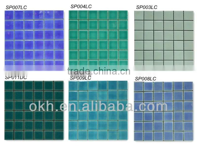 Blue color mosaic tile