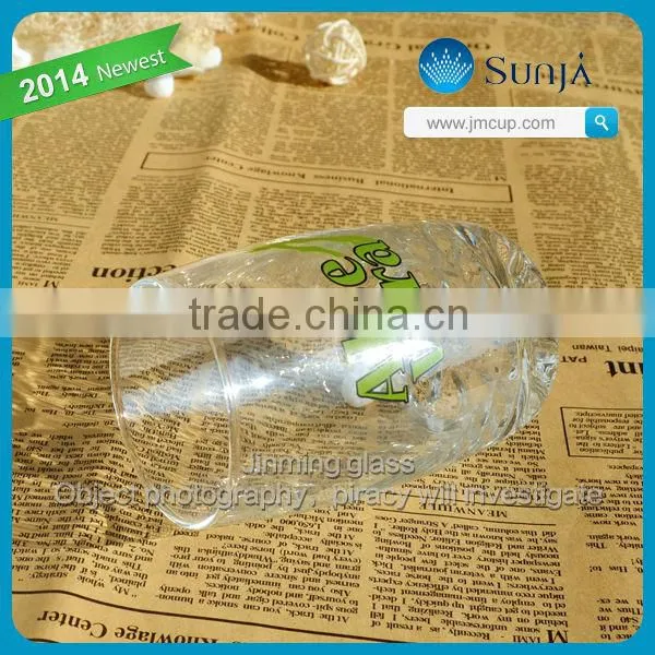 OEM Logo Glass tumebler special shape bottom Soda Mini glass cup Small volume soda glass tumbler cup