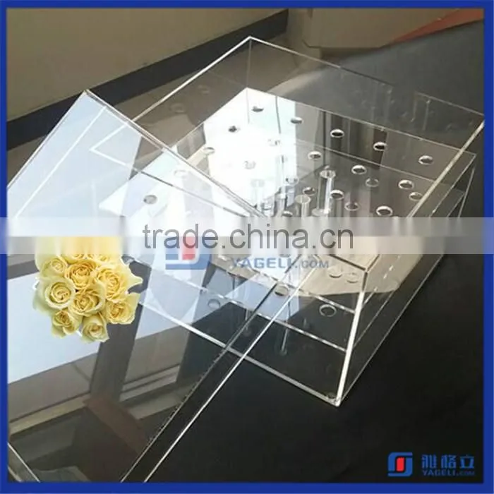 2016 High Quality China Manufactuer Customized 25 Roses Acrylic Rose Display Box
