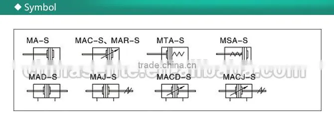 Standard Double Acting Type MINI Stainless Steel MA Series Air Cylinder
